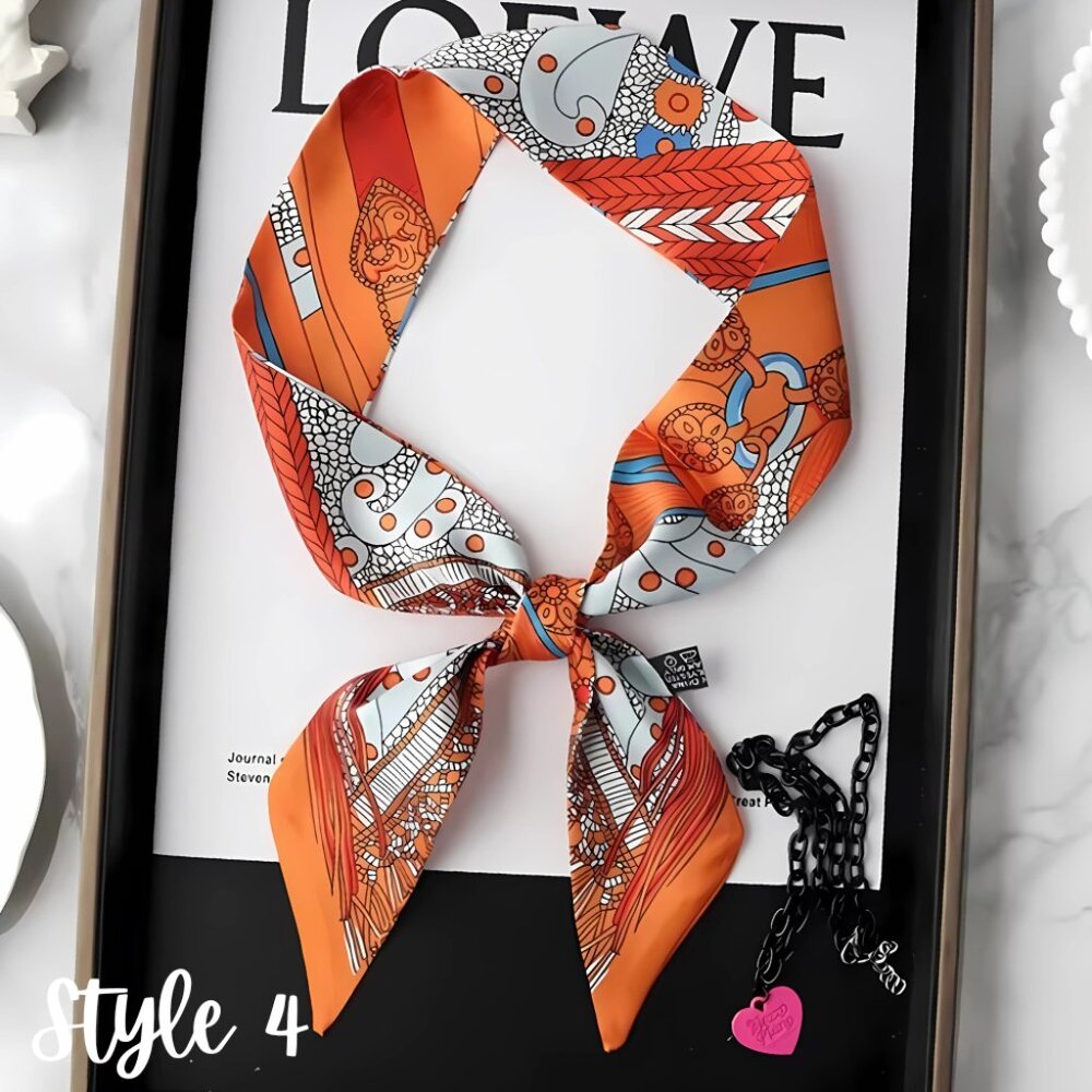 Skinny Scarf - Bag Charm, Bow, Neck Tie - Scarves Collection - Picture 11 of 17